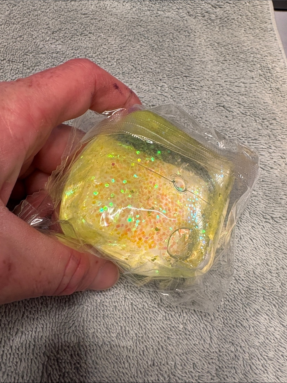 Yellow Glitter Squishy